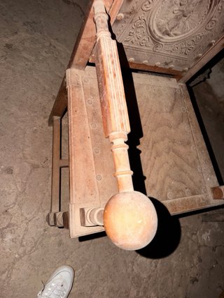 Sillón Frailero Antiguo Madera y Cuero