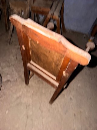 Sillón Frailero Antiguo Madera y Cuero