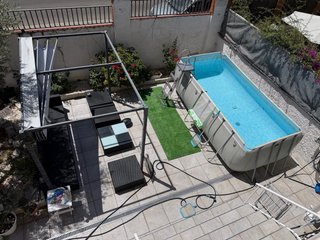 Piscina desmontable con escalera