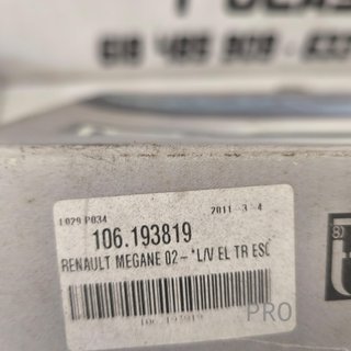 ELEVALUNAS TRASERO IZQUIERDO RENAULT MEGANE NUEVO 106193819
