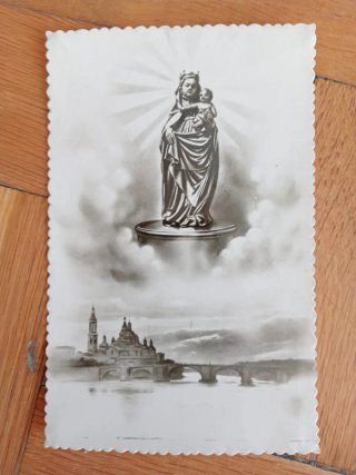 Postal Antigua Virgen del Pilar