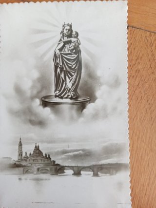 Postal Antigua Virgen del Pilar