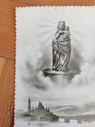 Postal Antigua Virgen del Pilar