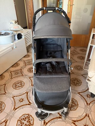 Carro de bebé gris