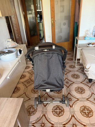 Carro de bebé gris