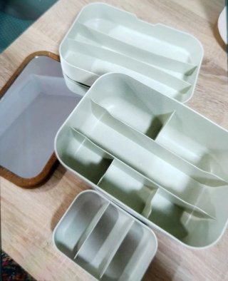Organizador Maquillaje/Varios Beige y Marrón
