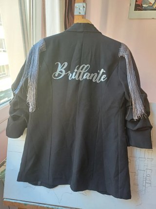 Chaqueta La Presumida Talla S Negra y Plateada