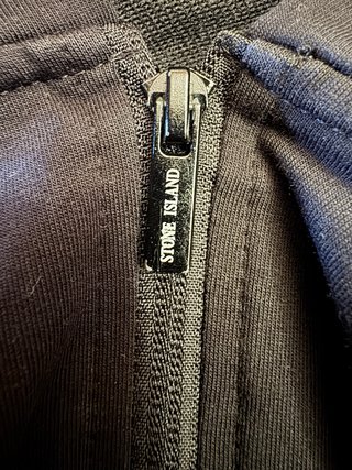 Sudadera Stone Island Negra Cremallera