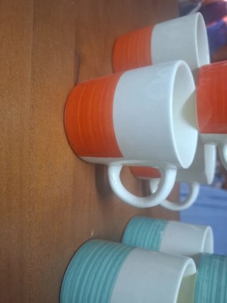 Juego de 12 tazas de café de cerámica