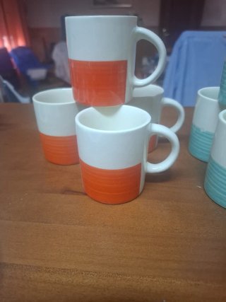 Juego de 12 tazas de café de cerámica