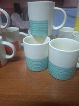 Juego de 12 tazas de café de cerámica