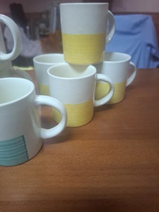 Juego de 12 tazas de café de cerámica
