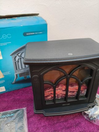 Chimenea eléctrica Cecotec Negra