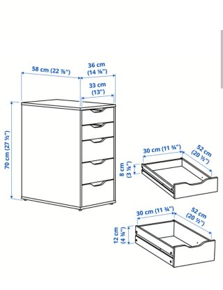 Cajonera Alex Ikea Blanca