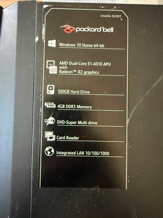 Packard Bell Torre PC Negra
