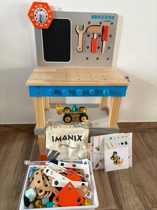 Banco de herramientas Janod y box 100 piezas