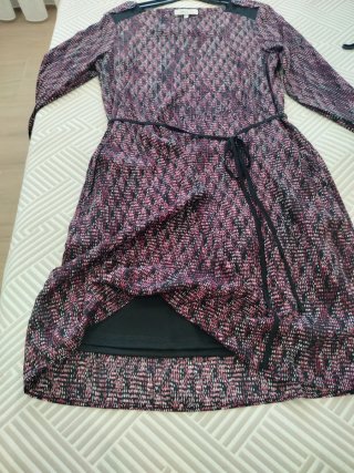 Vestido Trucco estampado manga larga