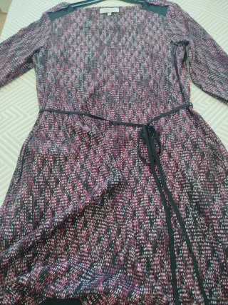 Vestido Trucco estampado manga larga