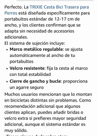 Trasportin para mascotas en bicicleta.