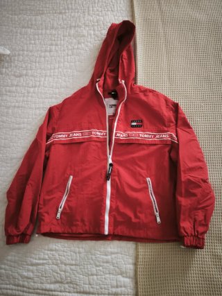 Cazadora mujer Tommy Jeans Roja Entretiempo