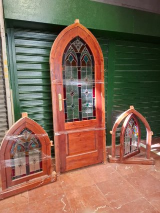 Lote Puerta madera maciza Tiffany precio negociabl