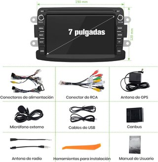 Radio Coche Android 15 Renault Dacia 2GB+64GB