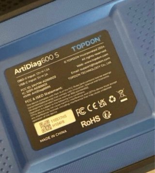 TOPDON ArtiDiag 600 S Scanner Diagnostico