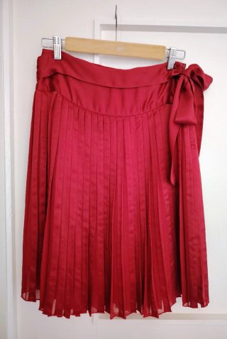 Falda Massimo Dutti Roja Talla 36