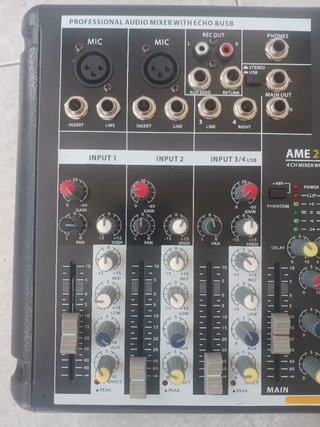 Console di mixaggio AMS 202 USB con Echo