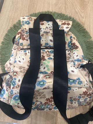 Mochila Parfois floral beige multicolor