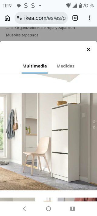 Zapatero Ikea Bissa Blanco
