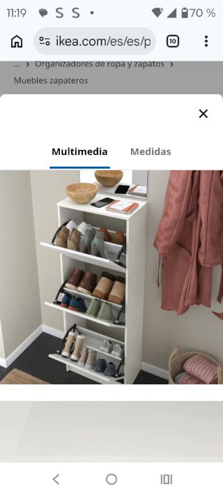 Zapatero Ikea Bissa Blanco