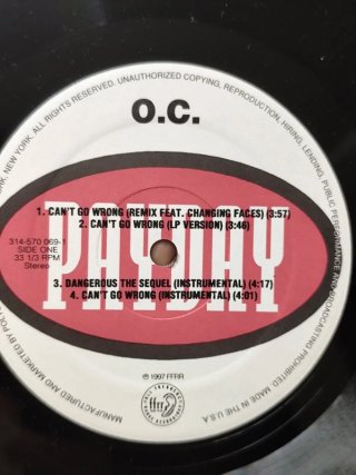 Vinilo Rap OC - Can't Go Wrong/Dangerous 12" 1997