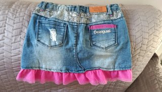 Falda vaquera desigual 7-8 años