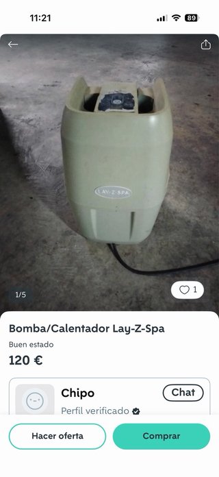 Filtro Calentador Spa Bestway Lay-Z-Spa