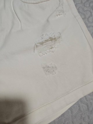 Pantalón corto vaquero blanco Zara T.38