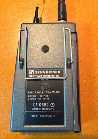 Micrófono corbata Sennheiser EW100 Negro