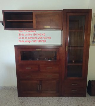 Mueble de salón madera wengue