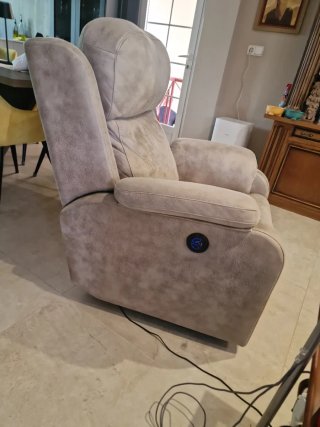 Sillón Eléctrico Reclinable Gris