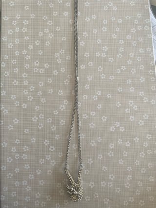 Collar largo mano peace plata