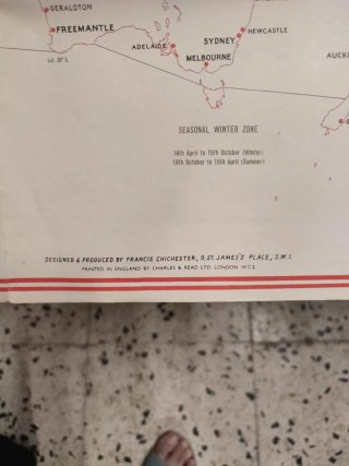 Mapa Mundial Esso 1947 Bunkering Service