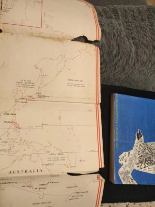 Mapa Mundial Esso 1947 Bunkering Service
