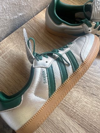 Adidas Samba Plata y Verde