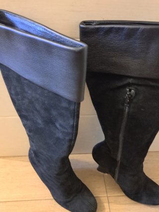 Botas altas de ante negro