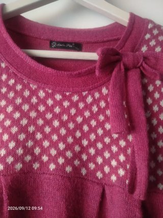 Suéter de lana rosa vintage talla XXL