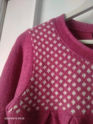 Suéter de lana rosa vintage talla XXL