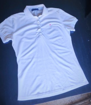 Polo Tommy Hilfiger blanco Talla L