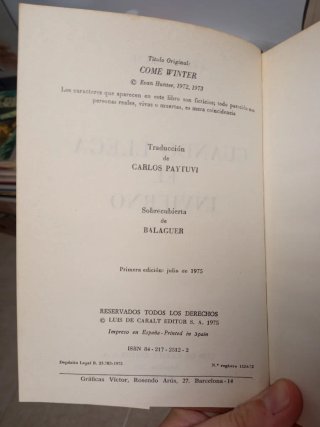 Lote Evan Hunter 2 libros Ed. Caralt 1962/1975