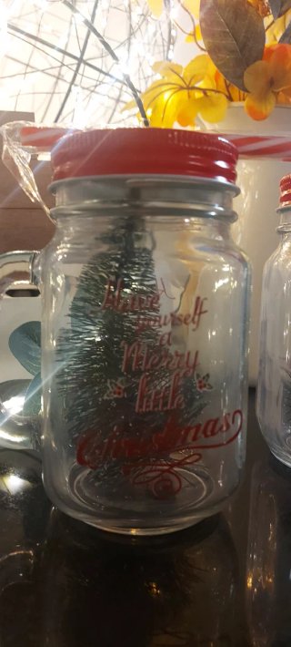2 jarras Navidad con pajita