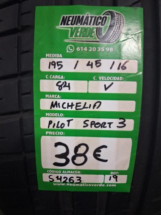 195 45 16 84V MICHELIN PILOT SPORT 3